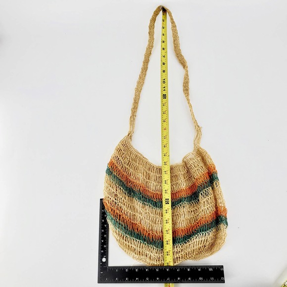 Rare Vintage Authentic Hand Woven Crossbody Satchel Bag Purse Vegan Boho - Picture 3 of 4